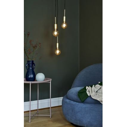 Nordlux - PACO cable pendant 3xE27/25W/230V brass
