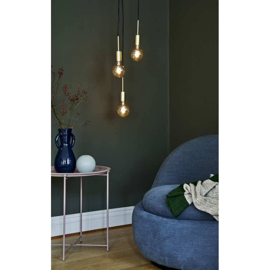 Nordlux - PACO cable pendant 3xE27/25W/230V brass