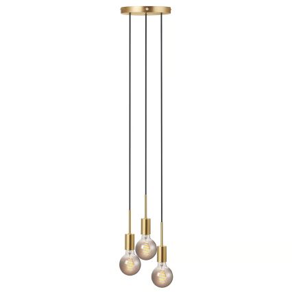 Nordlux - PACO cable pendant 3xE27/25W/230V brass