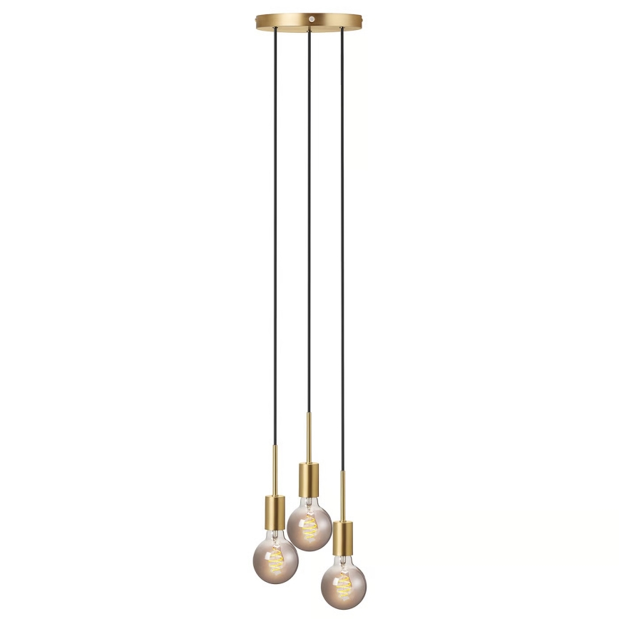 Nordlux - PACO cable pendant 3xE27/25W/230V brass