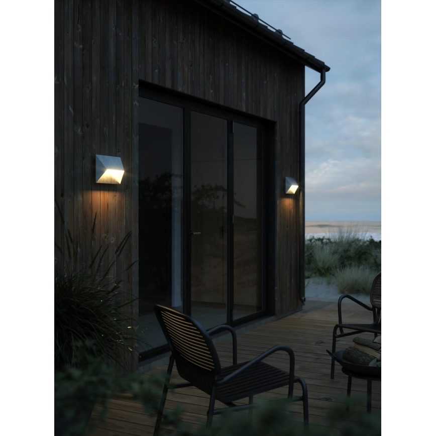 Nordlux - PONTIO Outdoor Wall Light 2xGU10/25W/230V IP54 Silver