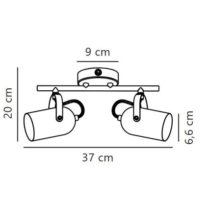 Nordlux - Spotlight LOTUS 2xE14/40W/230V