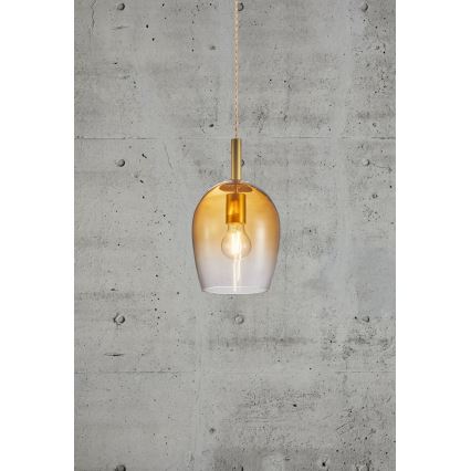 Nordlux - UMA Pendant Light on Cable 1xE27/40W/230V Ø 18 cm Brown/Smoked