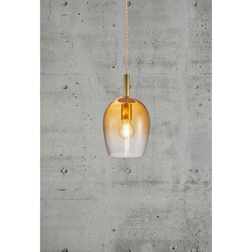 Nordlux - UMA Pendant Light on Cable 1xE27/40W/230V Ø 18 cm Brown/Smoked