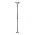Nordlux - VEJERS Outdoor Lamp 1xE27/60W/230V IP54 Silver 130 cm
