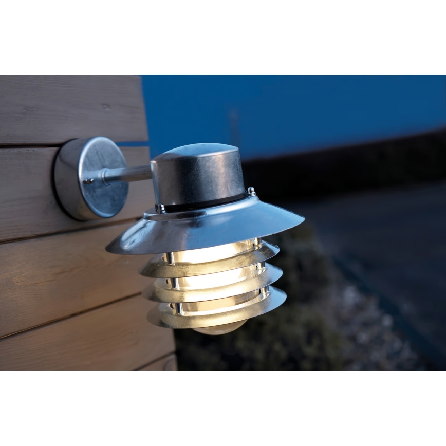 Nordlux - VEJERS Outdoor Wall Light 1xE27/60W/230V IP54, Silver