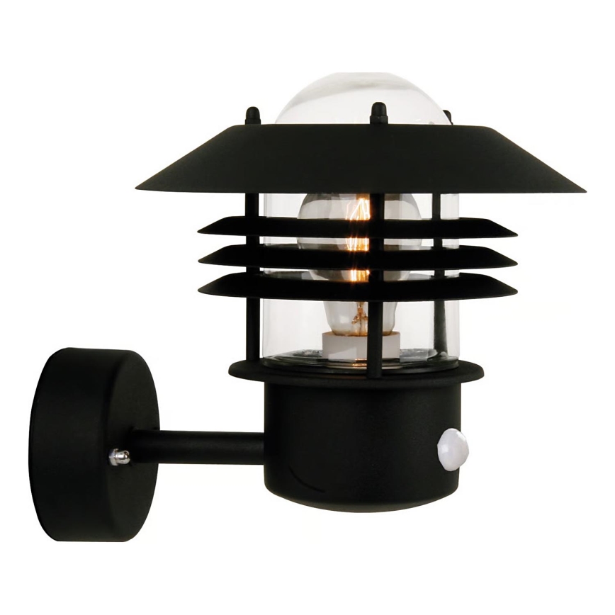 Nordlux - VEJERS Outdoor Wall Light with Sensor 1xE27/60W/230V IP54 Silver