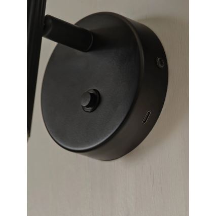 Nordlux - VICO Wall-mounted Spotlight 1xGU10/5W/230V, Black