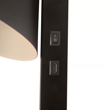 Nordlux - Wall light with USB WILMER 1xE14/40W/230V black
