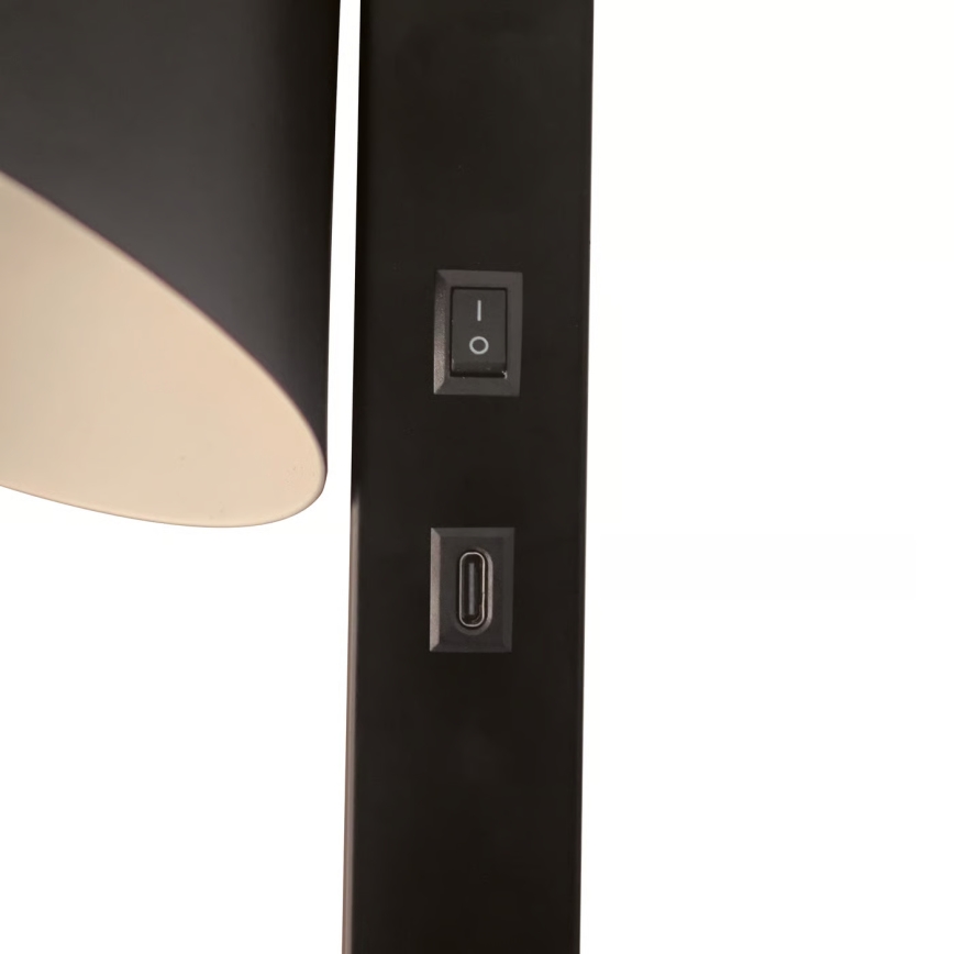 Nordlux - Wall light with USB WILMER 1xE14/40W/230V black