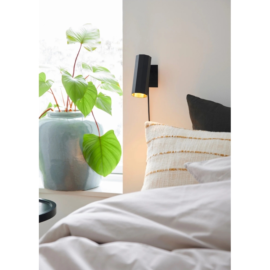 Nordlux - Wall spotlight ALANIS 1xGU10/15W/230V black