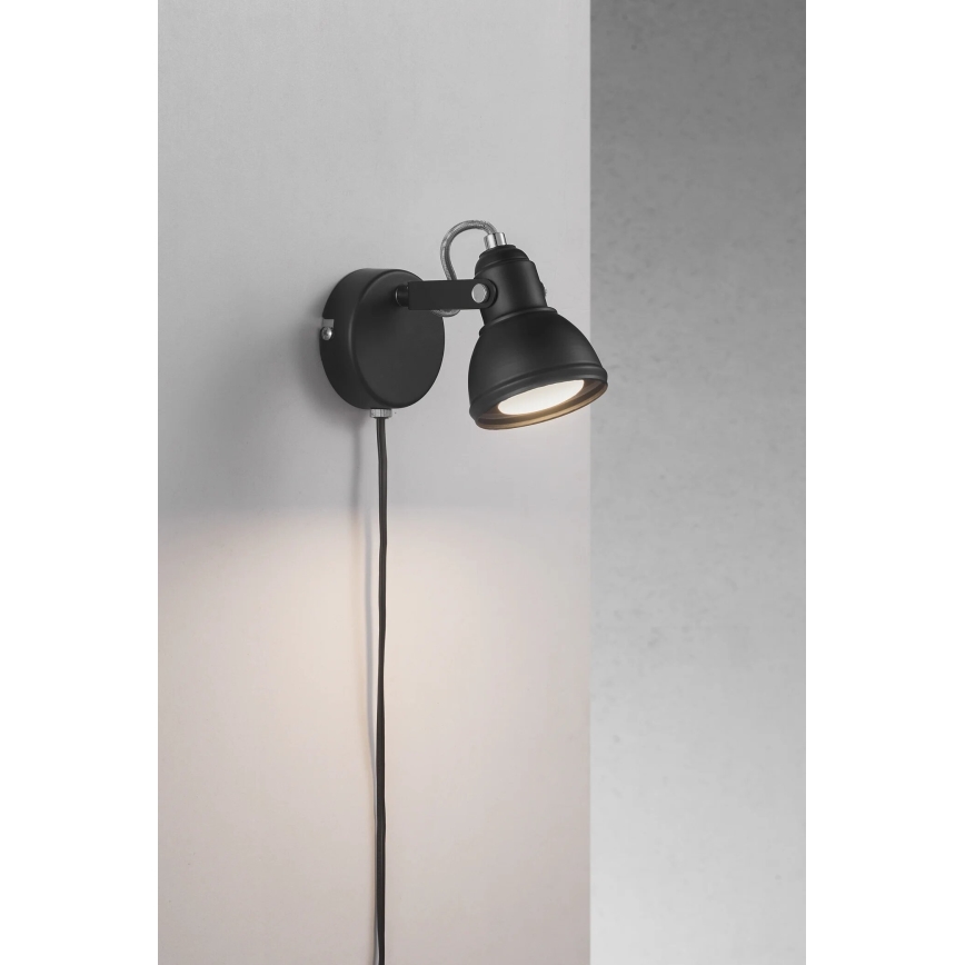 Nordlux - Wall spotlight ASLAK 1xGU10/35W/230V black