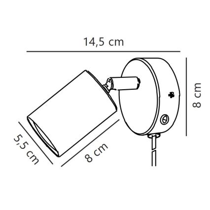 Nordlux - Wall spotlight EXPLORE 1xGU10/7W/230V white