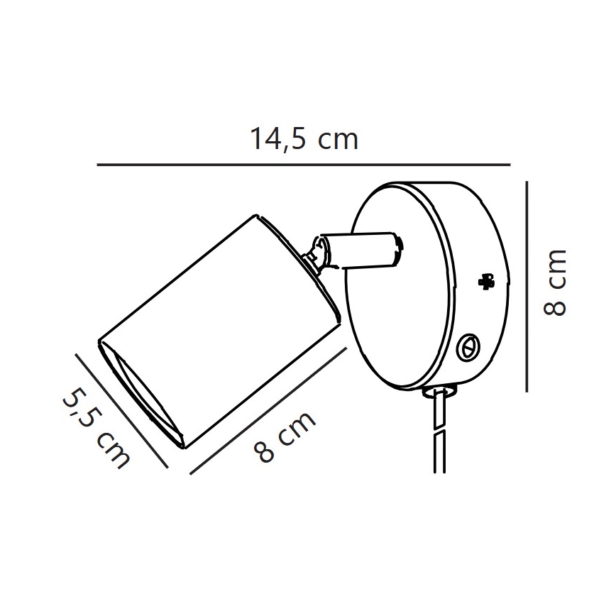 Nordlux - Wall spotlight EXPLORE 1xGU10/7W/230V white