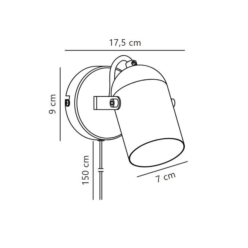 Nordlux - Wall spotlight LOTUS 1xE14/40W/230V
