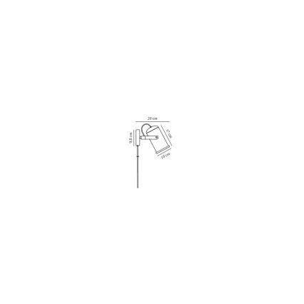Nordlux - Wall spotlight PORTER 1xE27/60W/230V matte chrome