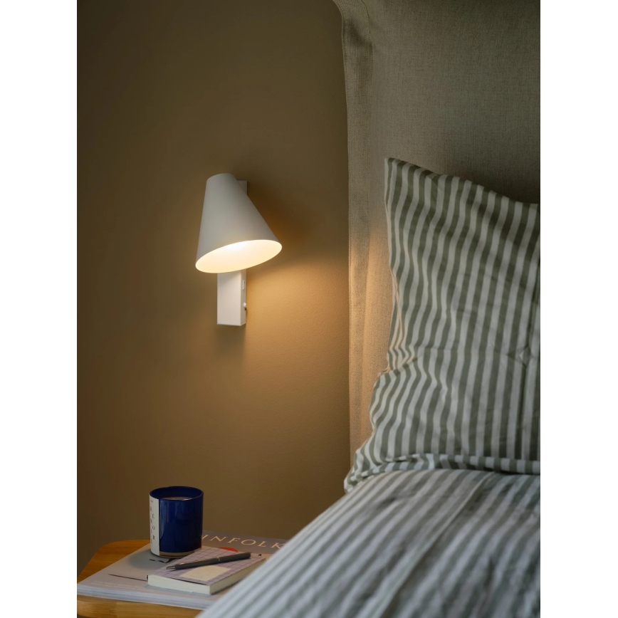 Nordlux - WILMER wall lamp with USB, 1x E14/40W/230V, white