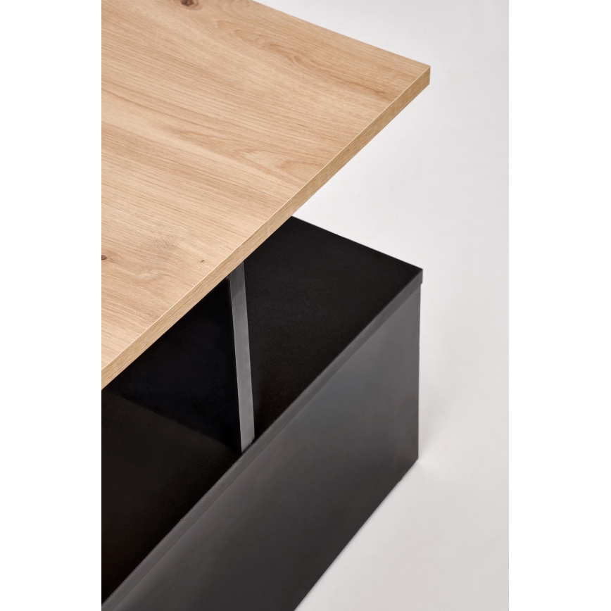 NOTE coffee table 90x51 cm black/Artisan Oak