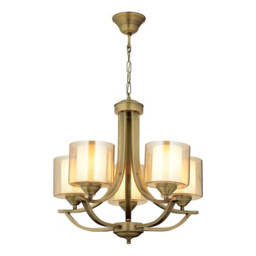 NOVARA Chain-Hung Chandelier 5xE27/40W/230V Bronze
