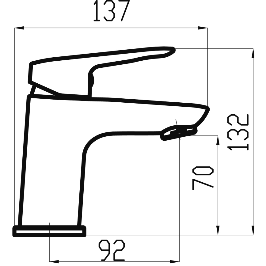 Novaservis - Basin tap METALIA 13,2 cm shiny chrome