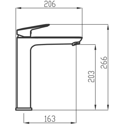 Novaservis - Basin tap METALIA 26,6 cm shiny chrome