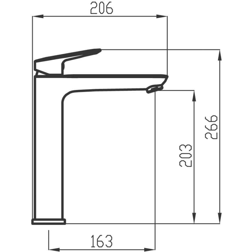 Novaservis - Basin tap METALIA 26,6 cm shiny chrome