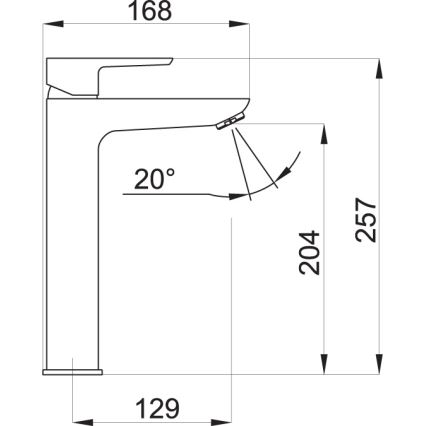 Novaservis - Basin tap METALIA ECO 25,7 cm matte black