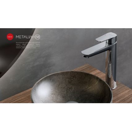 Novaservis - Basin tap METALIA ECO 25,7 cm shiny chrome