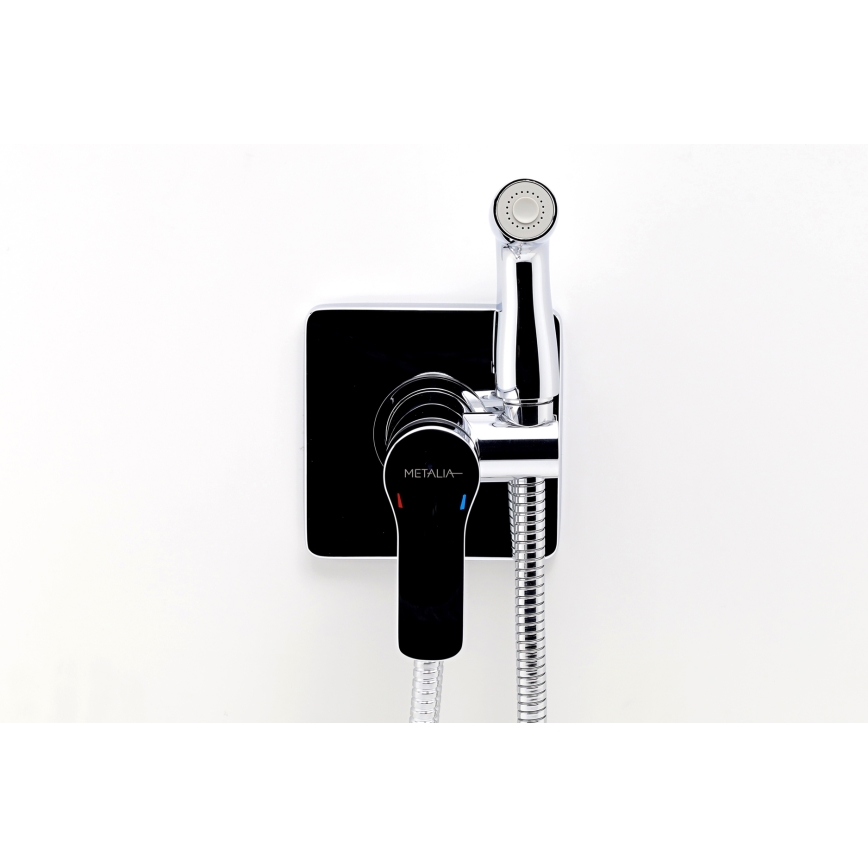 Novaservis-Bidet tap with sprayer for concealed installation METALIA shiny chrome