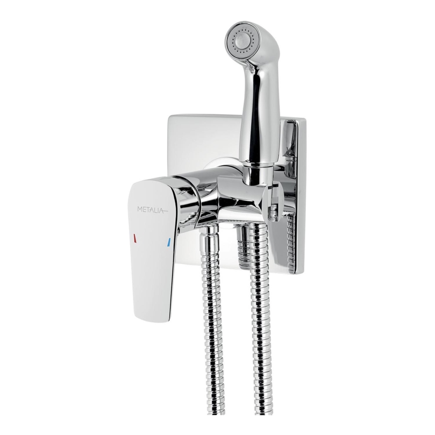 Novaservis-Bidet tap with sprayer for concealed installation METALIA shiny chrome