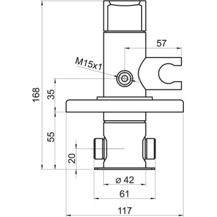 Novaservis-Bidet tap with sprayer for concealed installation METALIA shiny chrome