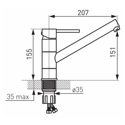 Novaservis - FIESTA Kitchen Sink Mixer Tap, Polished Chrome