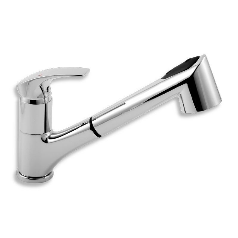 Novaservis - METALIA kitchen faucet with pull-out spray head, polished chrome finish