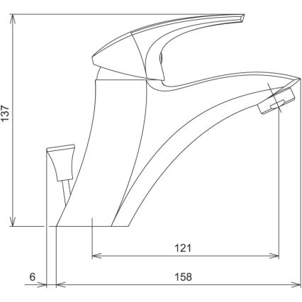 Novaservis - METALIA White Basin Mixer