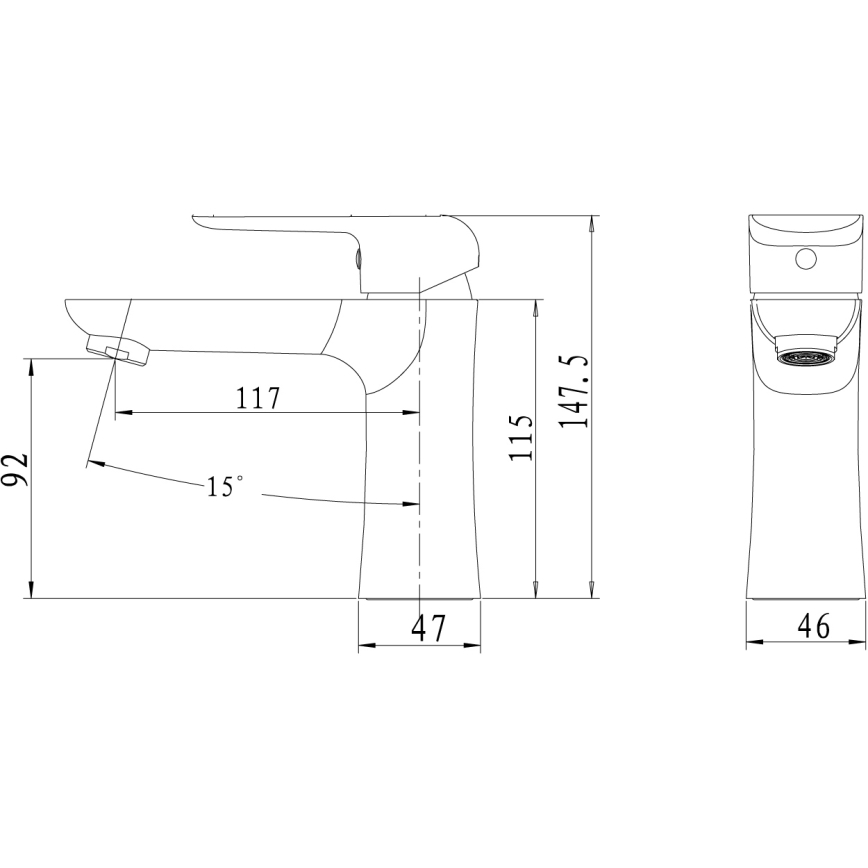 Novaservis - NOBLESS TINA Black Basin Mixer