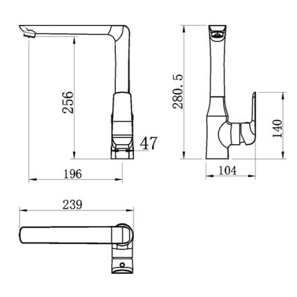 Novaservis - NOBLESS TINA Kitchen Sink Faucet, Polished Chrome