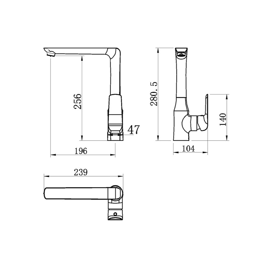 Novaservis - NOBLESS TINA Kitchen Sink Faucet, Polished Chrome