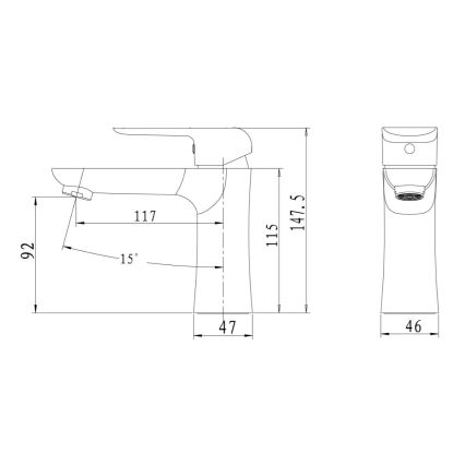 Novaservis - NOBLESS TINA White Basin Mixer