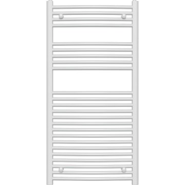Novaservis - Rounded White Bathroom Heated Towel Rail 644W/230V 120x60 cm