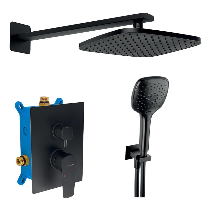 Novaservis - Shower set with concealed tap METALIA ECO matte black