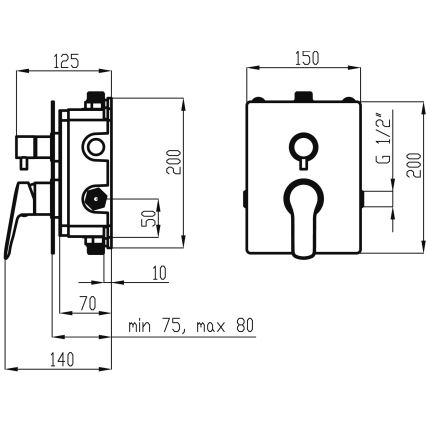 Novaservis - Shower set with concealed tap METALIA ECO shiny chrome