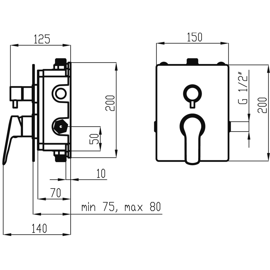 Novaservis - Shower set with concealed tap METALIA ECO shiny chrome