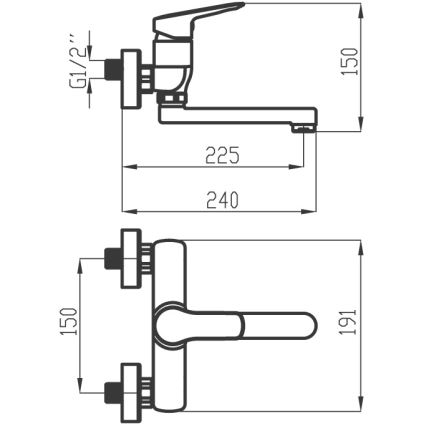 Novaservis - Sink/basin tap METALIA shiny chrome