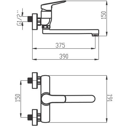 Novaservis - Sink/basin tap METALIA shiny chrome