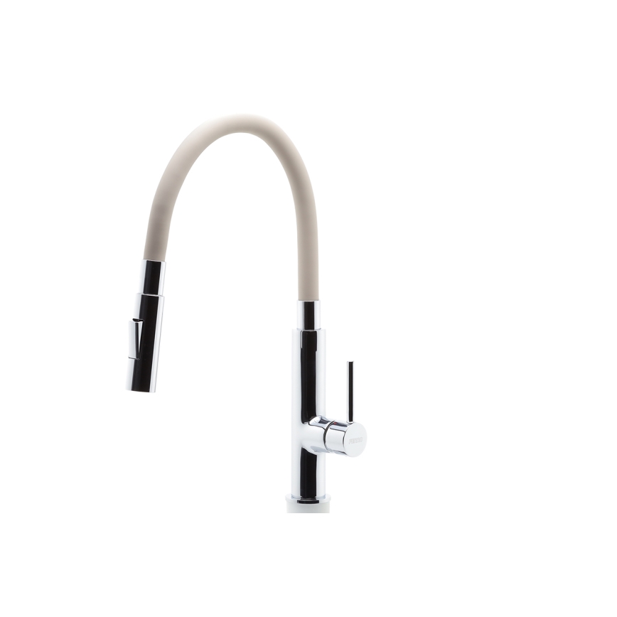 Novaservis - Sink tap with flexible arm shiny chrome/beige