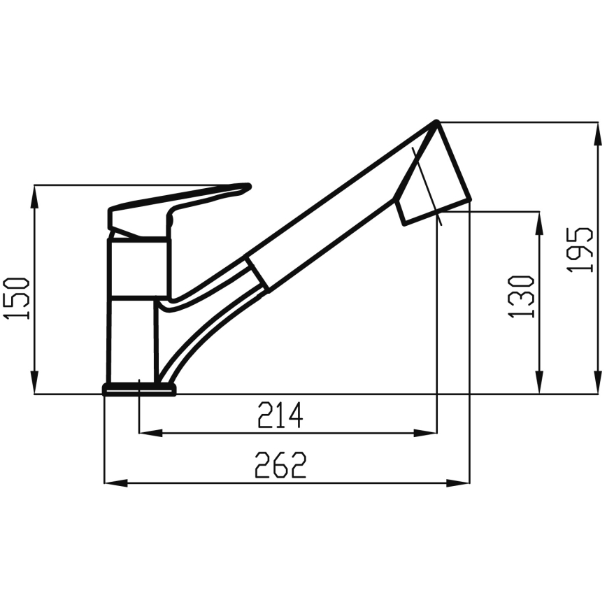 Novaservis - Sink tap with pull-out sprayer METALIA shiny chrome