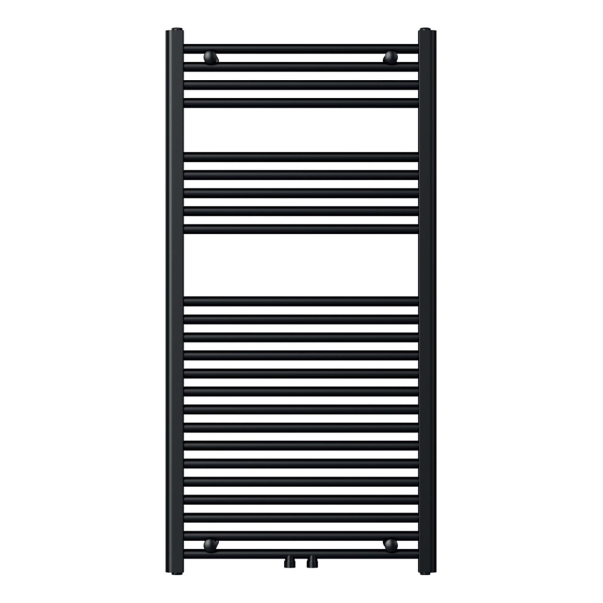 Novaservis - Straight black bathroom ladder radiator 644W/230V 120x60 cm