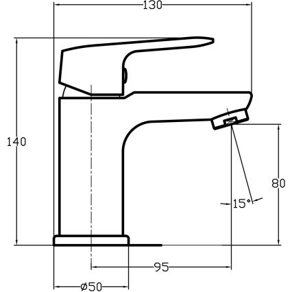 Novaservis - TITANIA COSMOS Basin Mixer, Polished Chrome