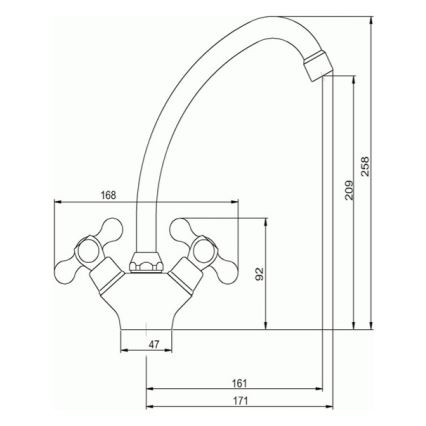 Novaservis - TITANIA RETRO Kitchen Faucet, Polished Chrome