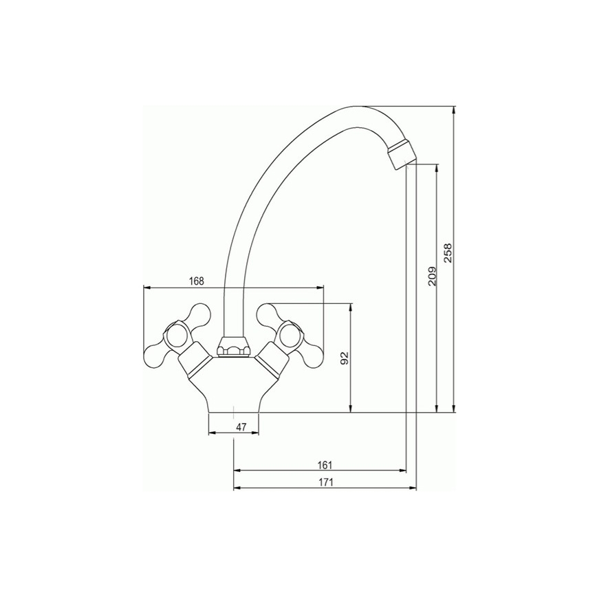 Novaservis - TITANIA RETRO Kitchen Faucet, Polished Chrome
